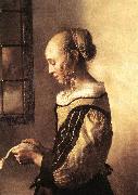 VERMEER VAN DELFT, Jan Girl Reading a Letter at an Open Window (detail) wt oil painting picture wholesale